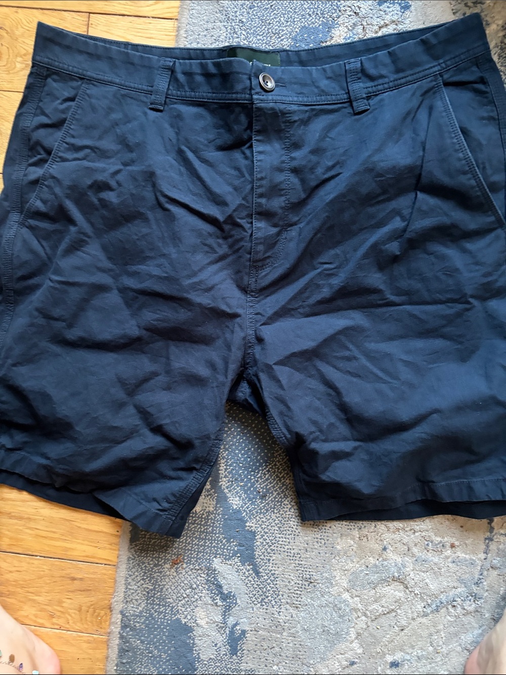 Rodd & Gunn Navy Flat-Front Cotton Blend Shorts